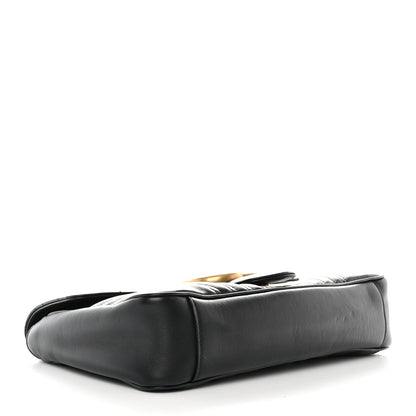 Gucci Calfskin Matelasse Medium GG Marmont Shoulder Bag Black 4 of 12