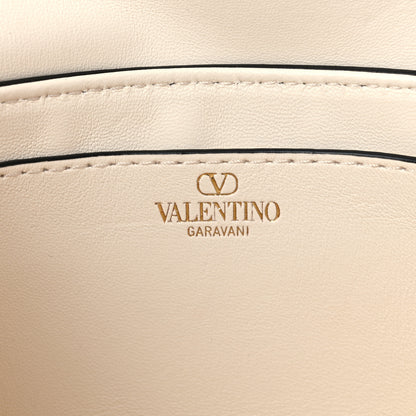 Valentino Garavani Brushed Calfskin Rockstud Flip Lock Chain Shoulder Bag White 6 of 12