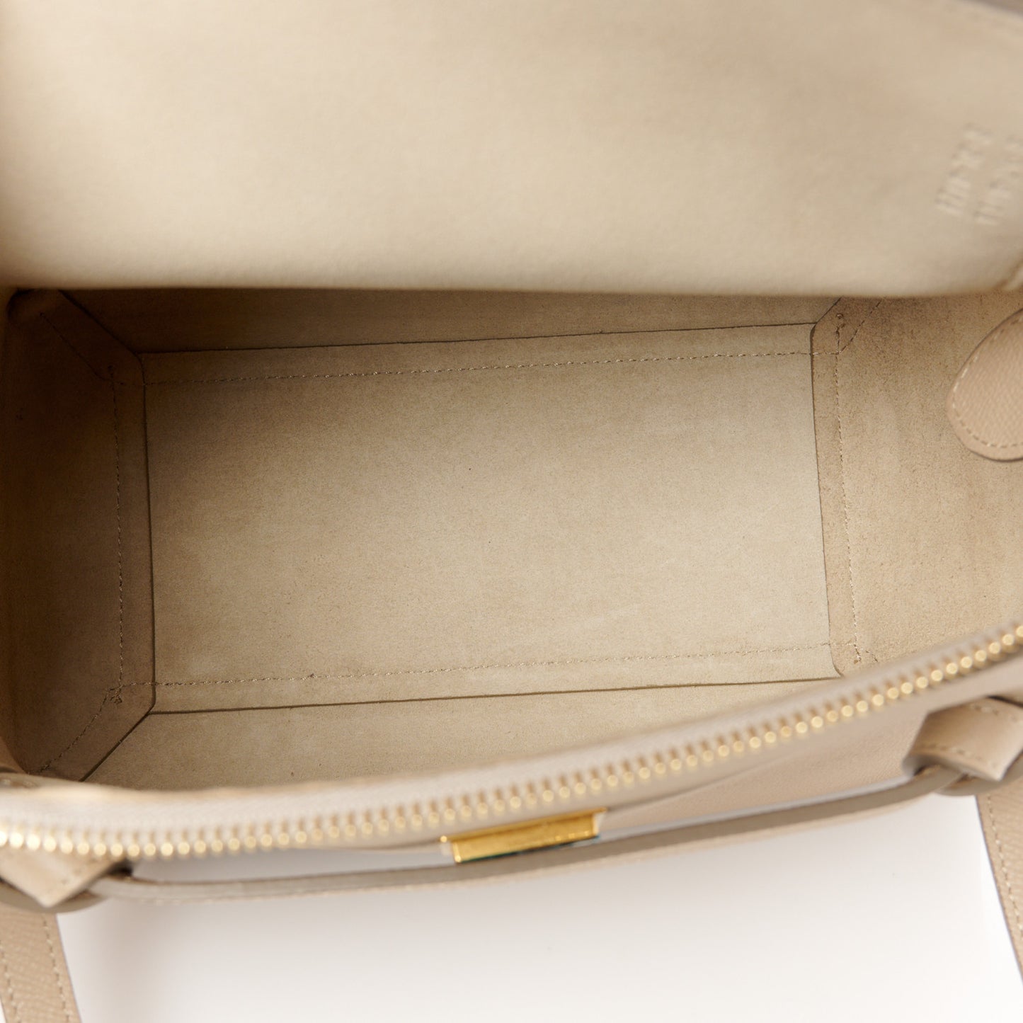 Grained Calfskin Micro Belt Bag Light Taupe