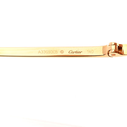 Cartier Santos de Cartier Aviator Sunglasses CT0065S Gold 5 of 8