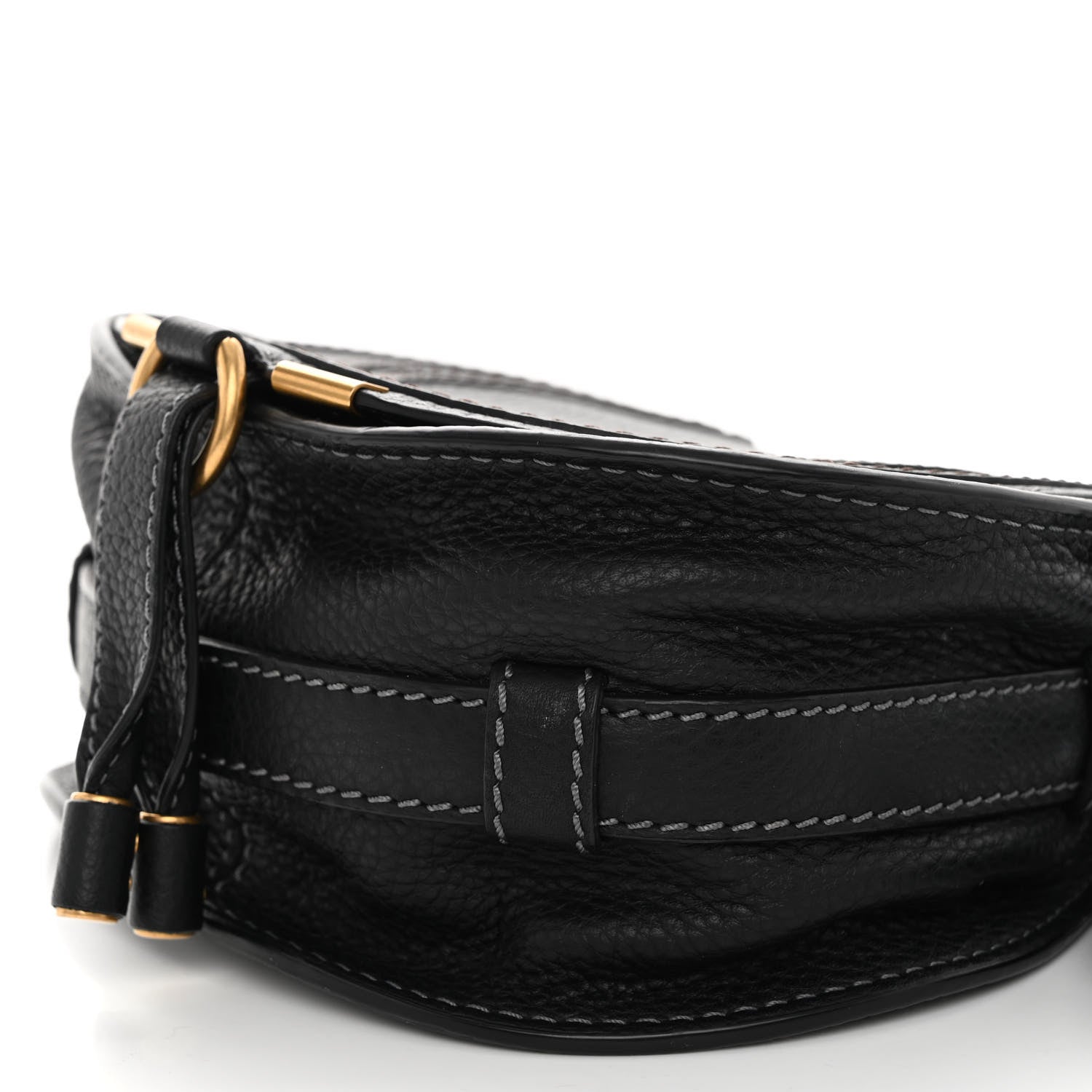 Chloe Calfskin Mini Marcie Round Crossbody Bag Black 9 of 10
