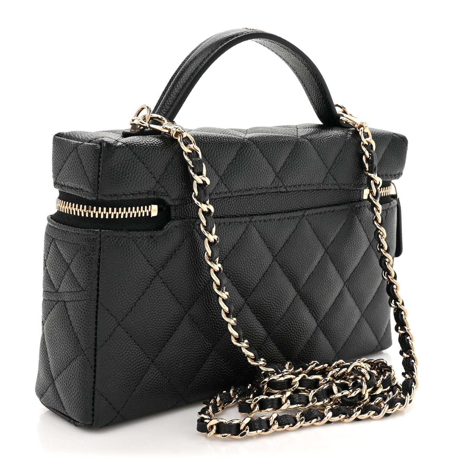 Chanel Caviar Quilted Trendy Handle Slim Vanity Black 3 of 11