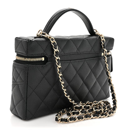 Chanel Caviar Quilted Trendy Handle Slim Vanity Black 3 of 11