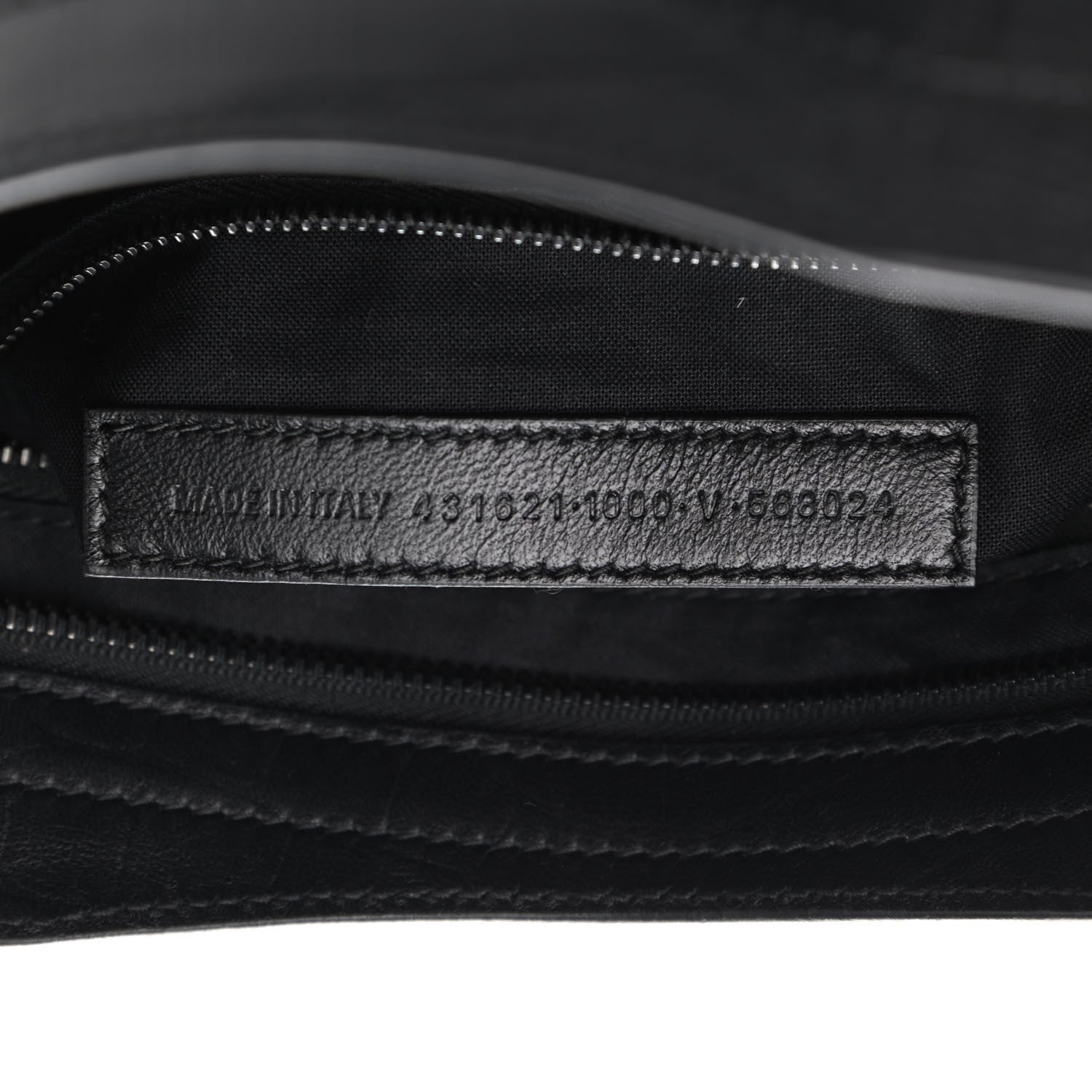 Balenciaga Matte Supple Lambskin Crocodile Embossed Classic Black Hardware S City Black 6 of 8