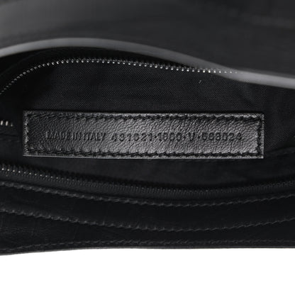 Balenciaga Matte Supple Lambskin Crocodile Embossed Classic Black Hardware S City Black 6 of 8