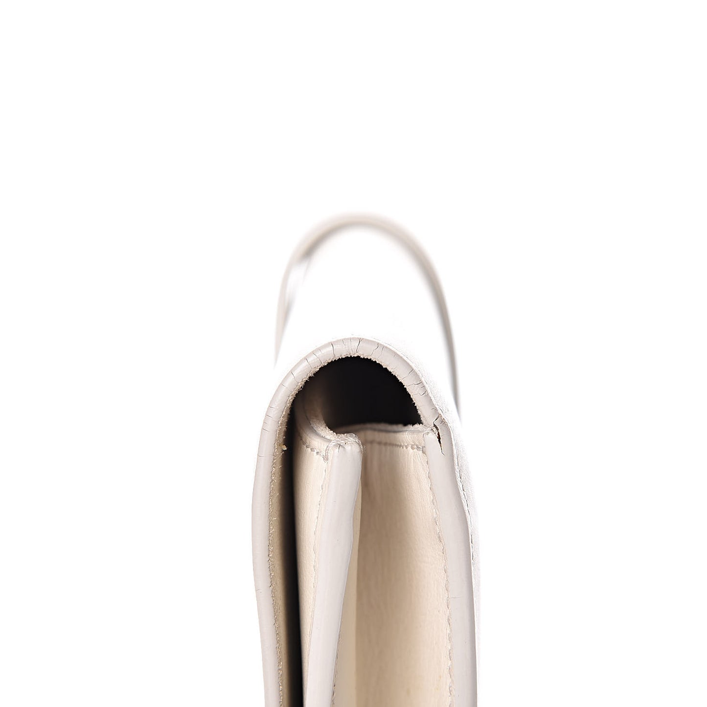 Calfskin Classic Y Clutch White