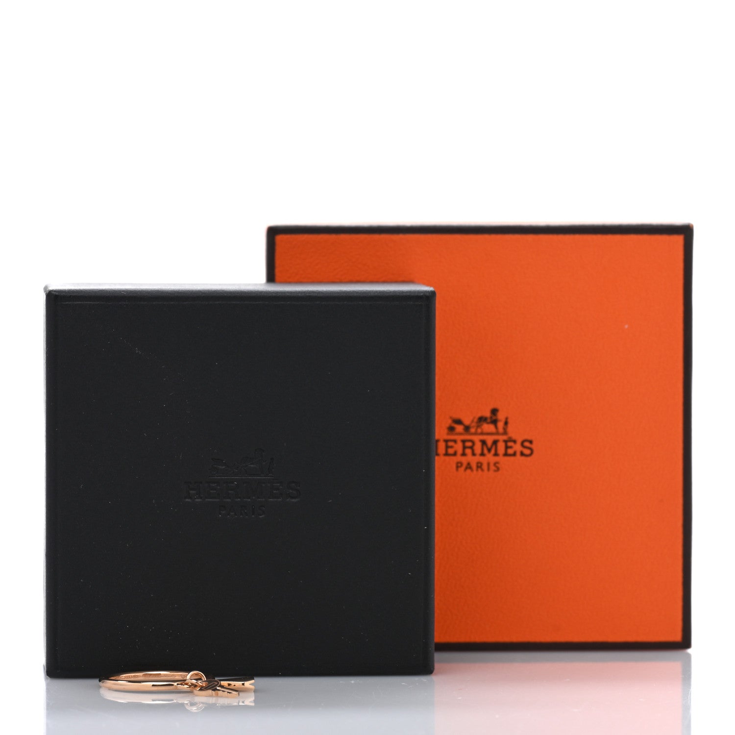 Hermes 18K Rose Gold PM Kelly Clochette Ring 52 6 5 of 5
