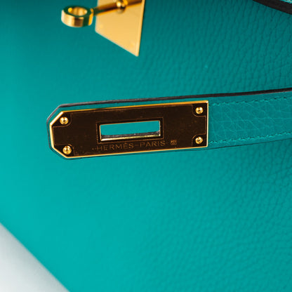 Hermes Taurillon Clemence Kelly Retourne 28 Bleu Paon 9 of 24