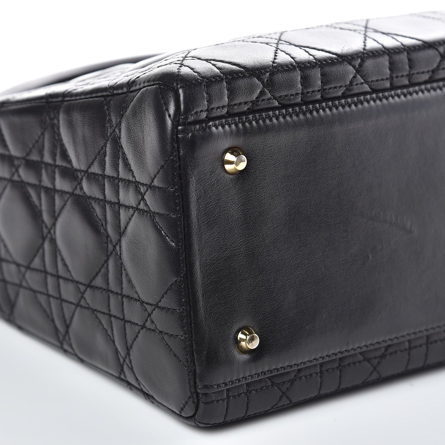 Lambskin Cannage Medium Lady Dior Black