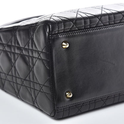Christian Dior Lambskin Cannage Medium Lady Dior Black 8 of 10