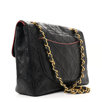 Chanel Lambskin Quilted Bi-Color Small Single Flap Black 3 of 12
