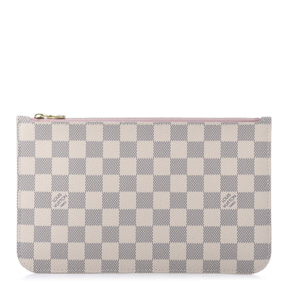 Louis Vuitton Damier Azur Neverfull MM GM Pochette Rose Ballerine 1 of 10