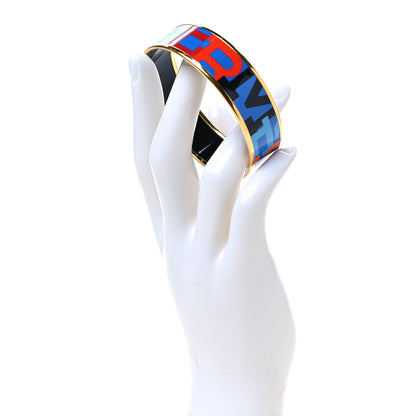 Hermes Enamel Wide Printed Capitales Bracelet 70 2 of 5