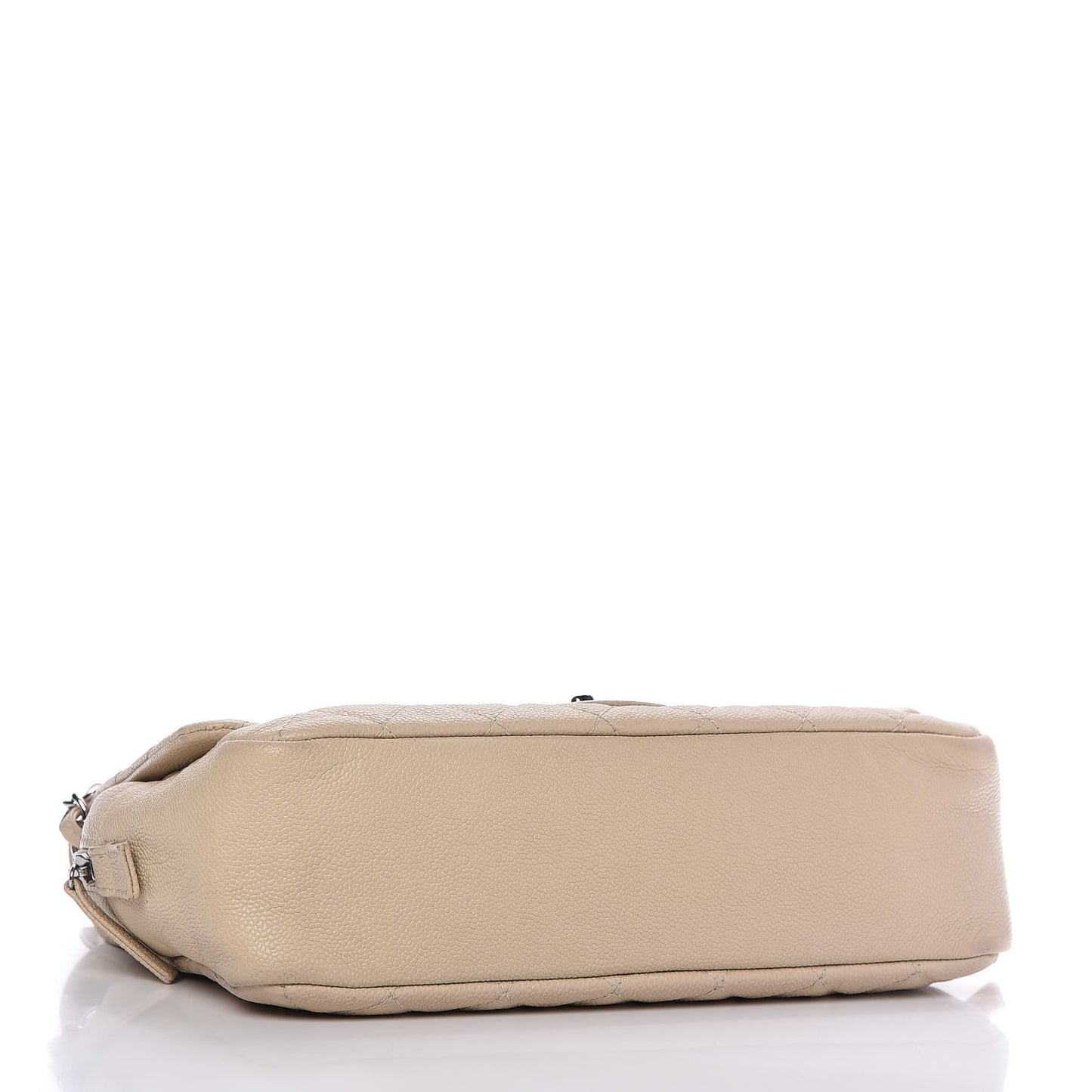 Caviar Quilted Jumbo Easy Flap Beige