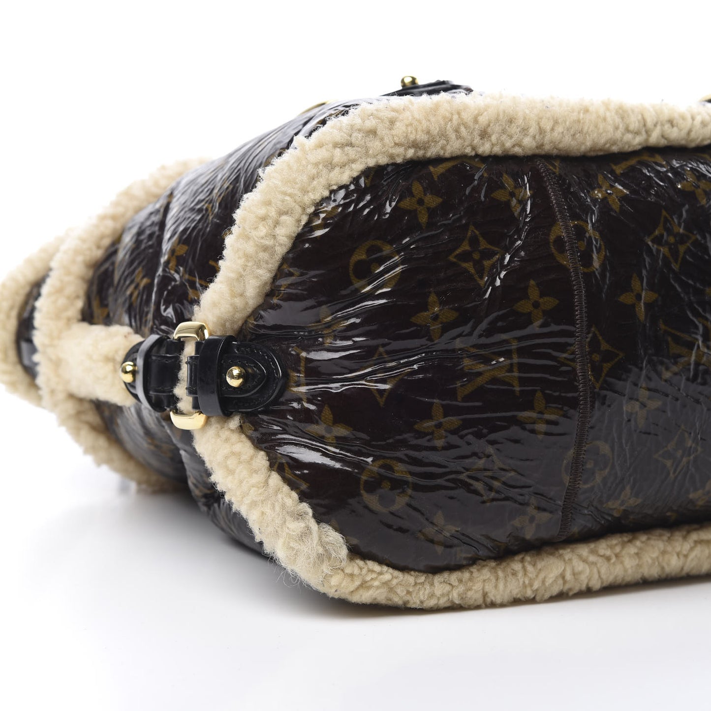 Patent Monogram Shearling Sac Thunder