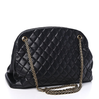 Chanel Lambskin Quilted Large Just Mademoiselle Bowling Bag Black 2 of 5