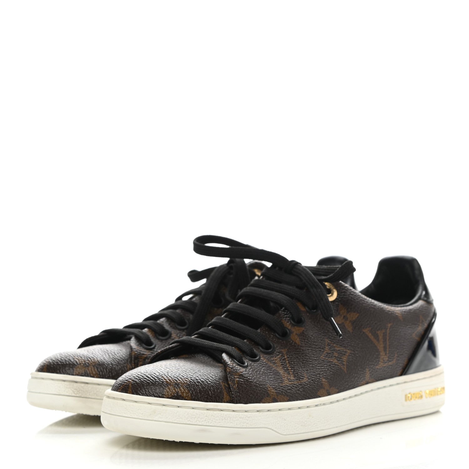Louis Vuitton Patent Monogram Frontrow Sneakers 36 3 of 9