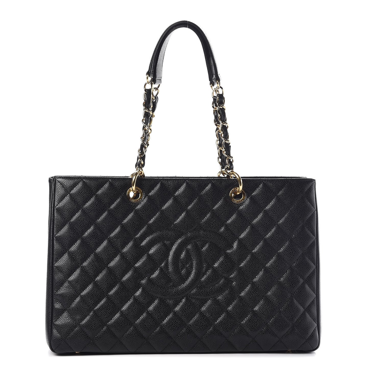 Caviar Quilted XL Grand Shopping Tote GST Black