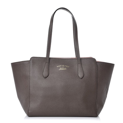 Gucci Dollar Calfskin Small Swing Tote Grey Field Soft Pink 1 of 8