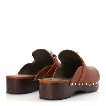 Hermes Heritage Calfskin Carlotta Mules 39 Naturel 5 of 13
