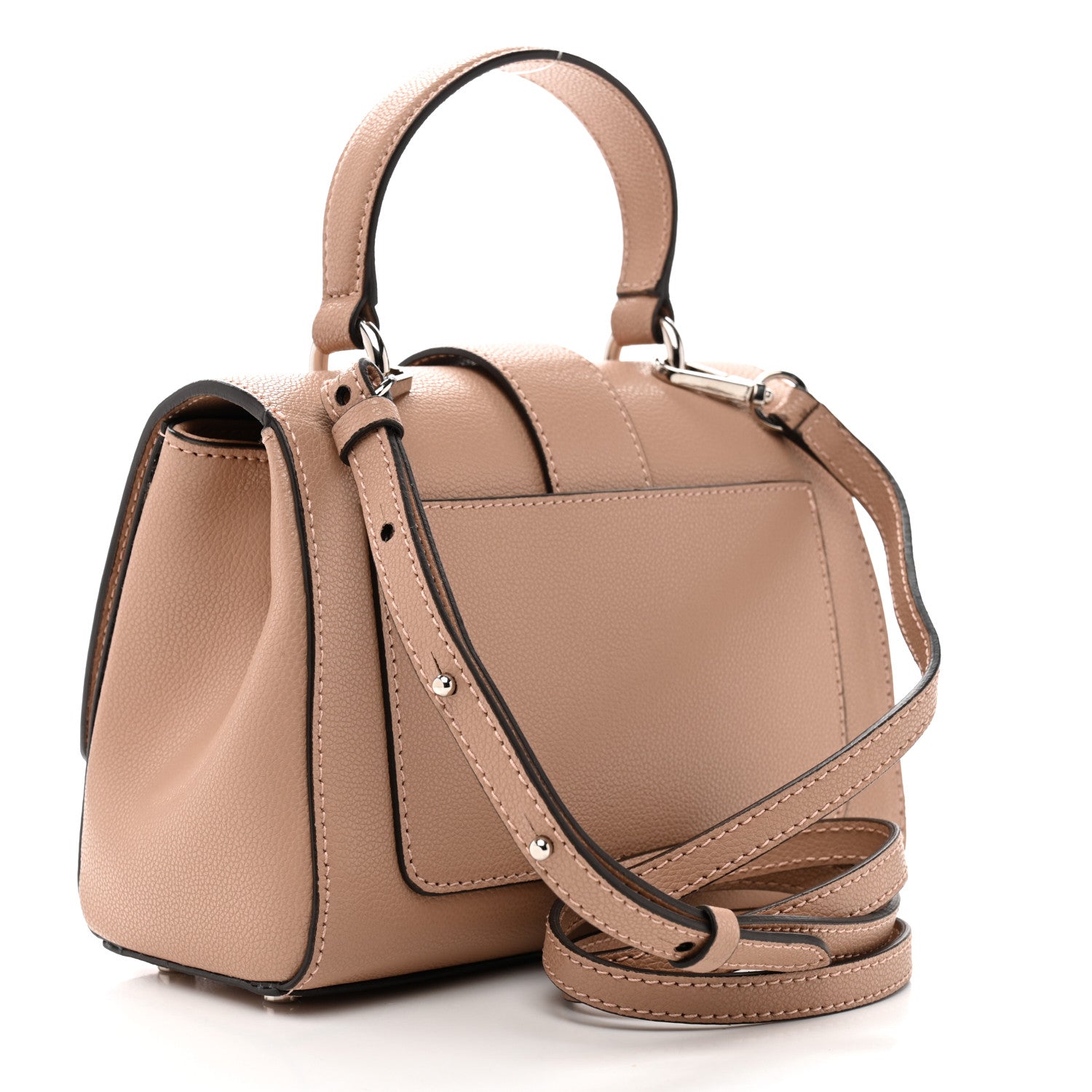 Jimmy Choo Calfskin Crystal Small Cheri Top Handle Bag  Powder Pink 3 of 9