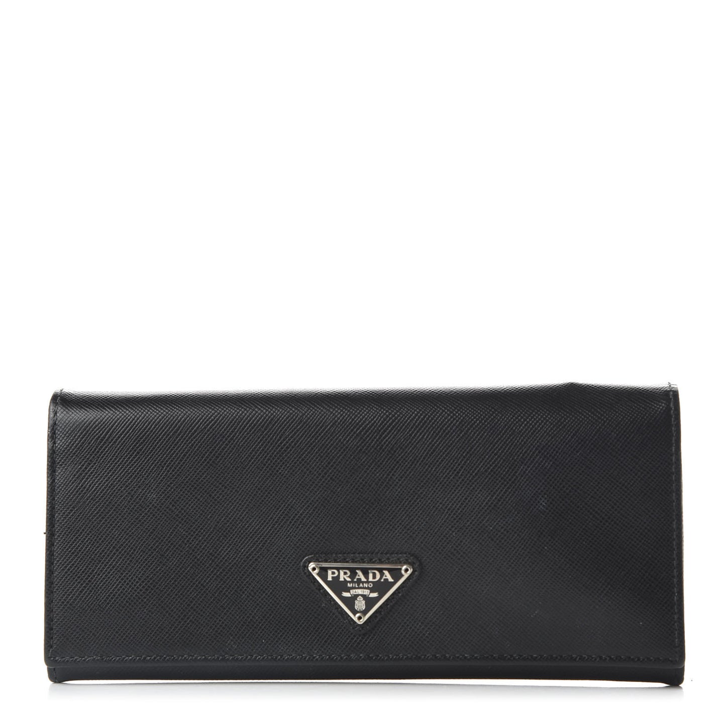 Saffiano Continental Flap Wallet Black