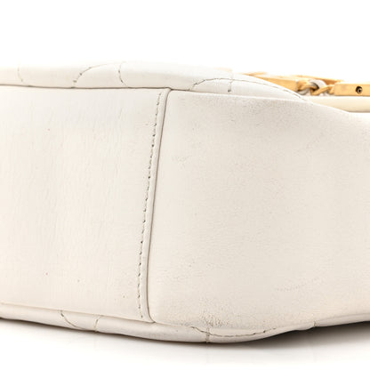 Chanel Calfskin Quilted Enchained Camera Case Bag White 9 of 17