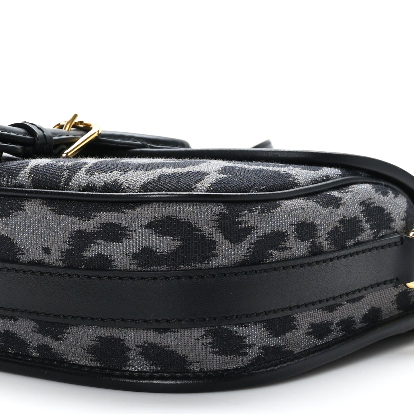 Canvas Mizza Embroidered Medium Bobby Flap Grey Black
