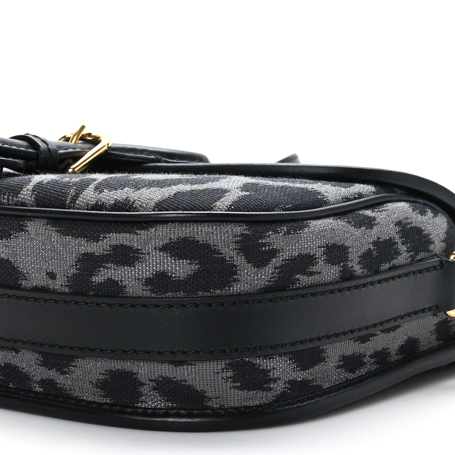 Christian Dior Canvas Mizza Embroidered Medium Bobby Flap Grey Black 8 of 8