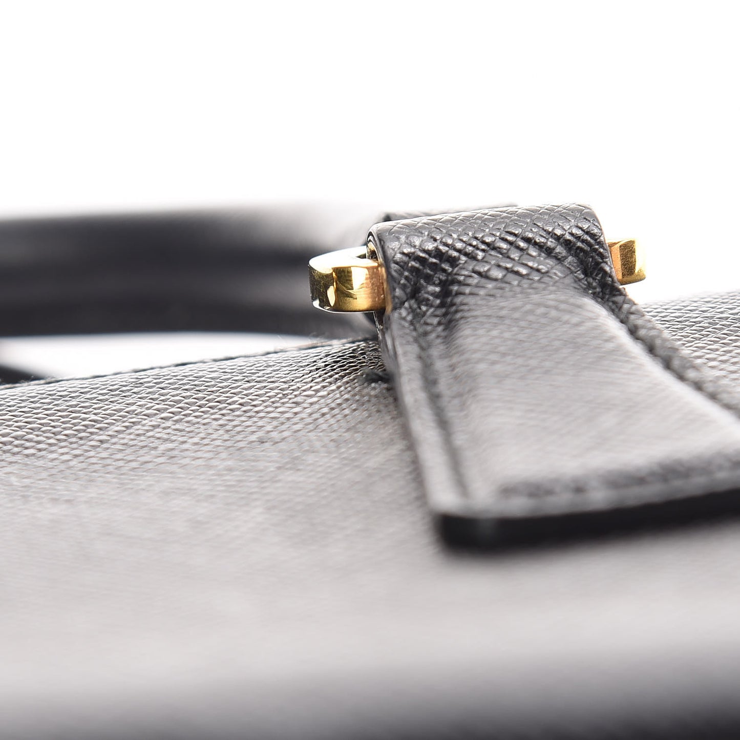 Saffiano Lux Micro Galleria Double Zip Tote Black