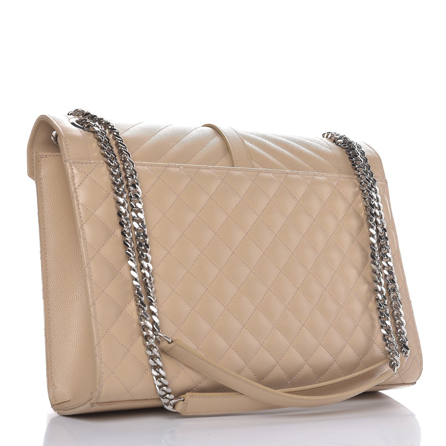 Grain De Poudre Large Triquilt Monogram Satchel Dark Beige