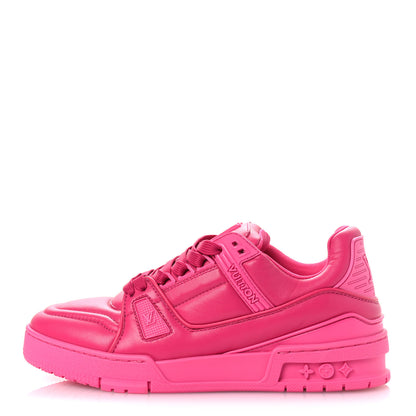 Louis Vuitton Calfskin Womens LV Trainer Sneakers 37 Hot Pink 1 of 11