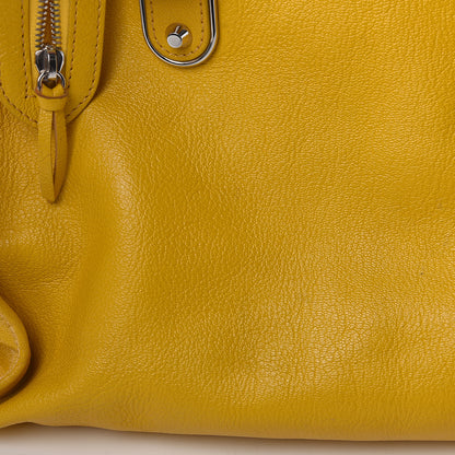 Balenciaga Chevre Silver Metallic Edge Hardware City Jaune Epi 10 of 20