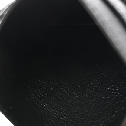 Saint Laurent Grain De Poudre Matelasse Chevron Monogram Credit Card Case Black 5 of 8