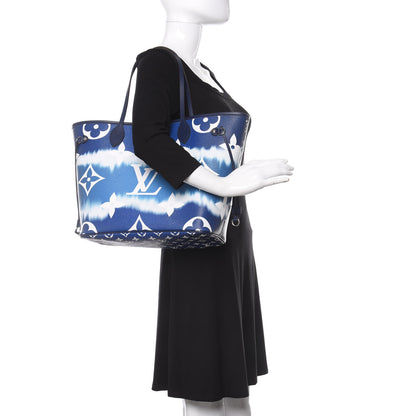 Louis Vuitton Monogram Escale Neverfull MM Blue 2 of 13