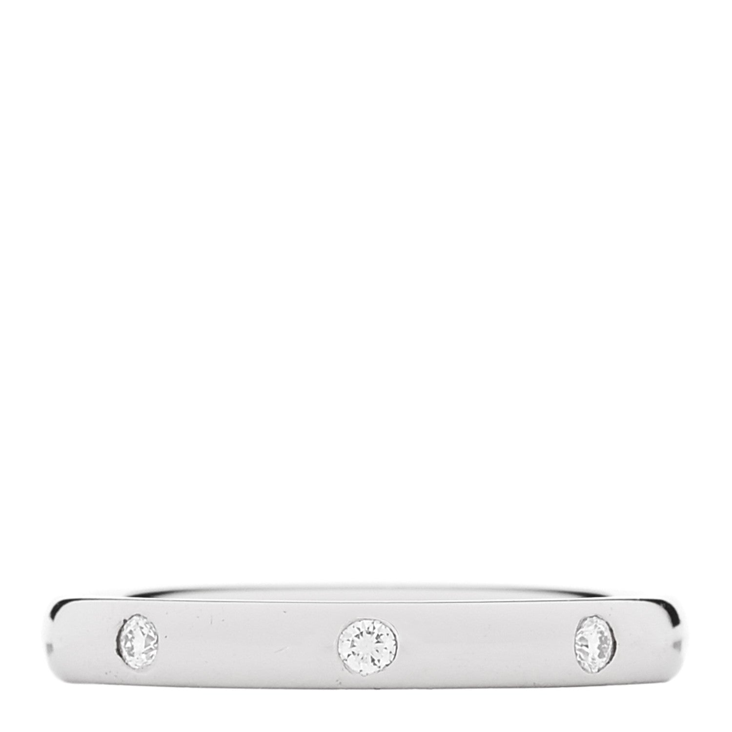 Van Cleef & Arpels Platinum Diamond Tendrement Etoiles Wedding Band Ring 48 4.5 1 of 4