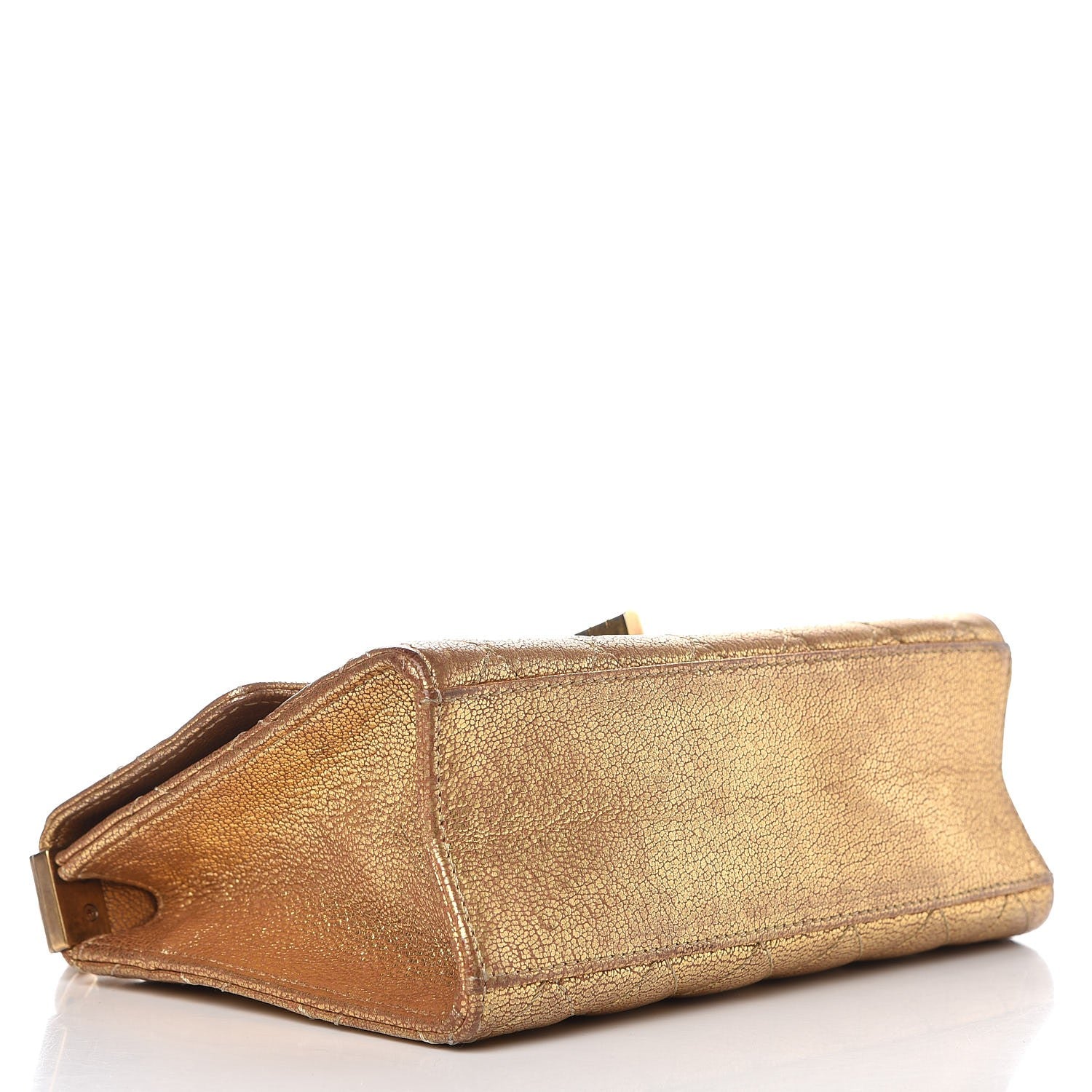 Chanel Metallic Goatskin Quilted Rita Flap Gold 4 of 19