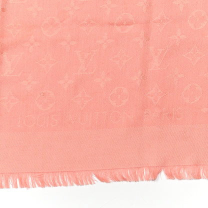 Louis Vuitton Silk Wool Monogram Shawl Corail 2 of 4
