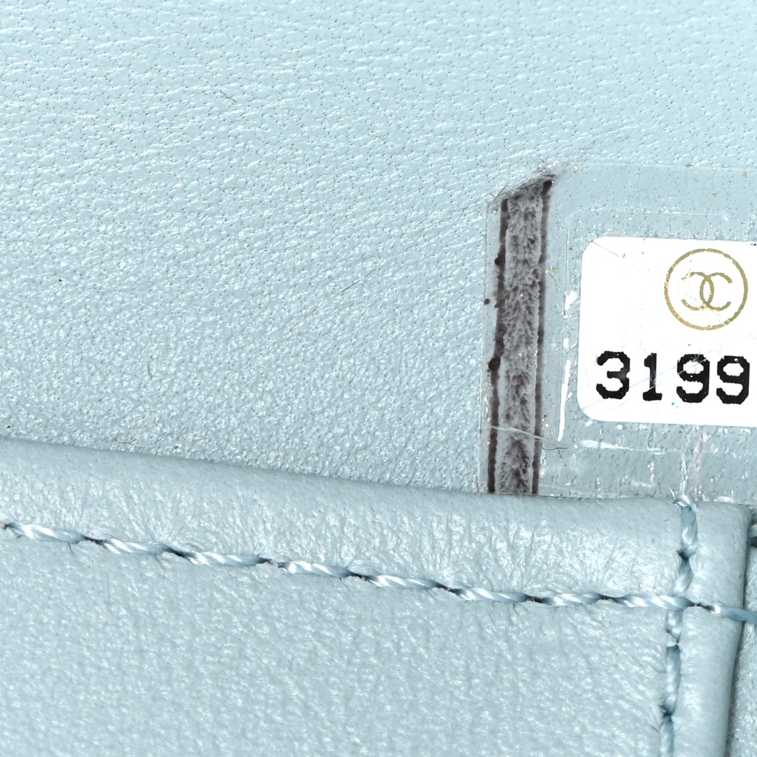 Chanel Lambskin Quilted CC Bubble Vanity Case With Chain Light Blue 7 of 10