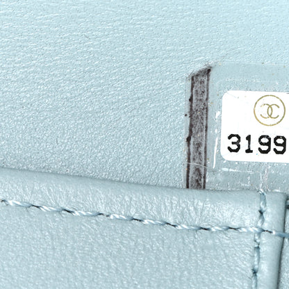 Chanel Lambskin Quilted CC Bubble Vanity Case With Chain Light Blue 7 of 10