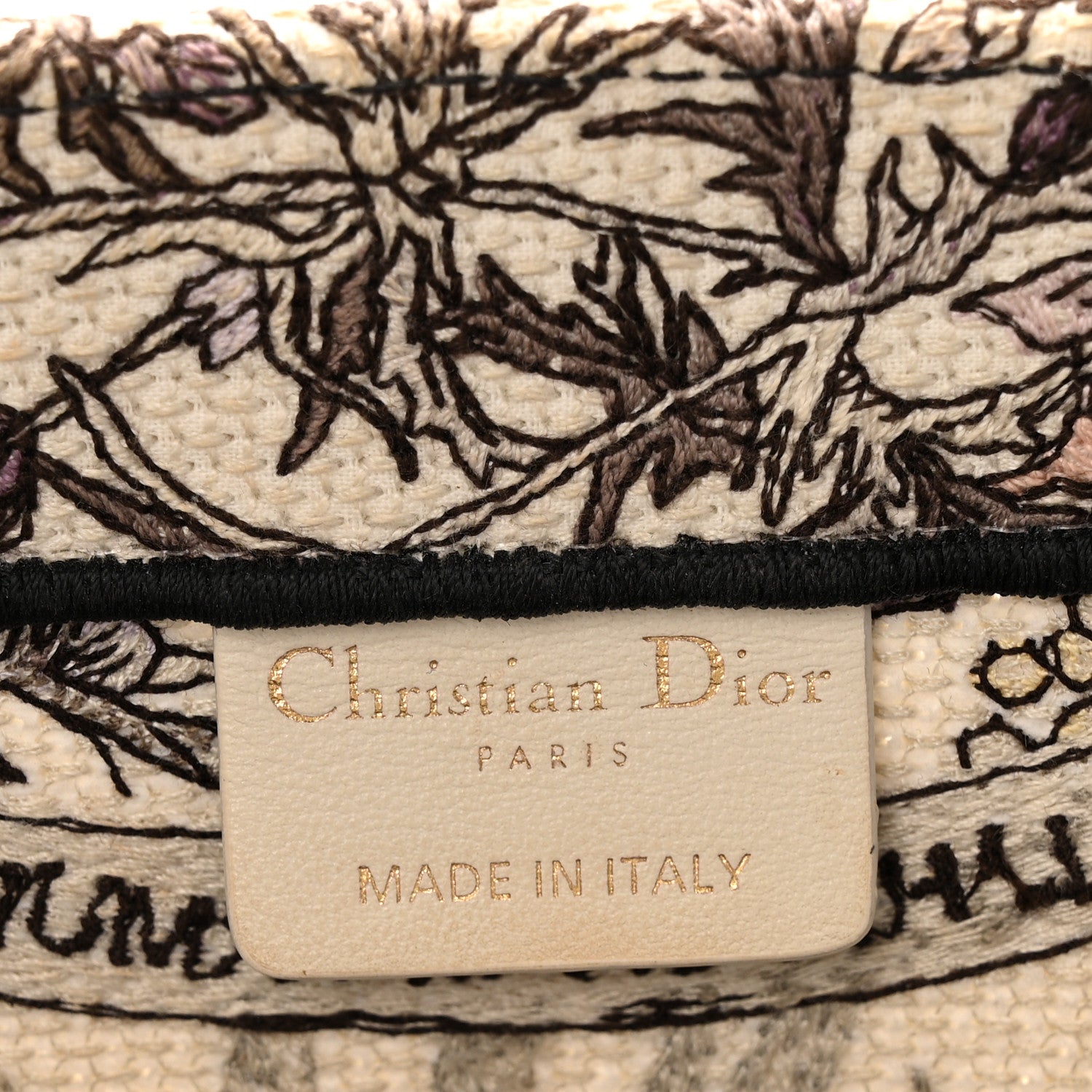 Christian Dior Canvas Embroidered Medium 4 Saisons Hiver Soleil Book Tote Multicolor 6 of 15