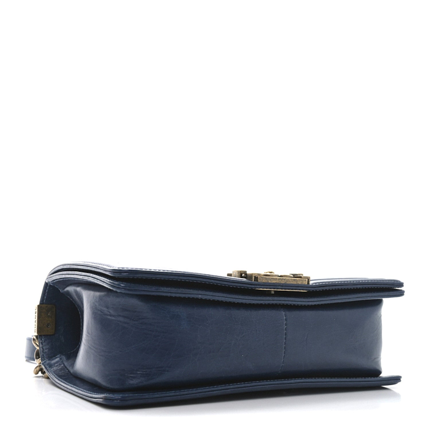 Chanel Glazed Calfskin Quilted Medium Boy Flap Blue 4 of 10