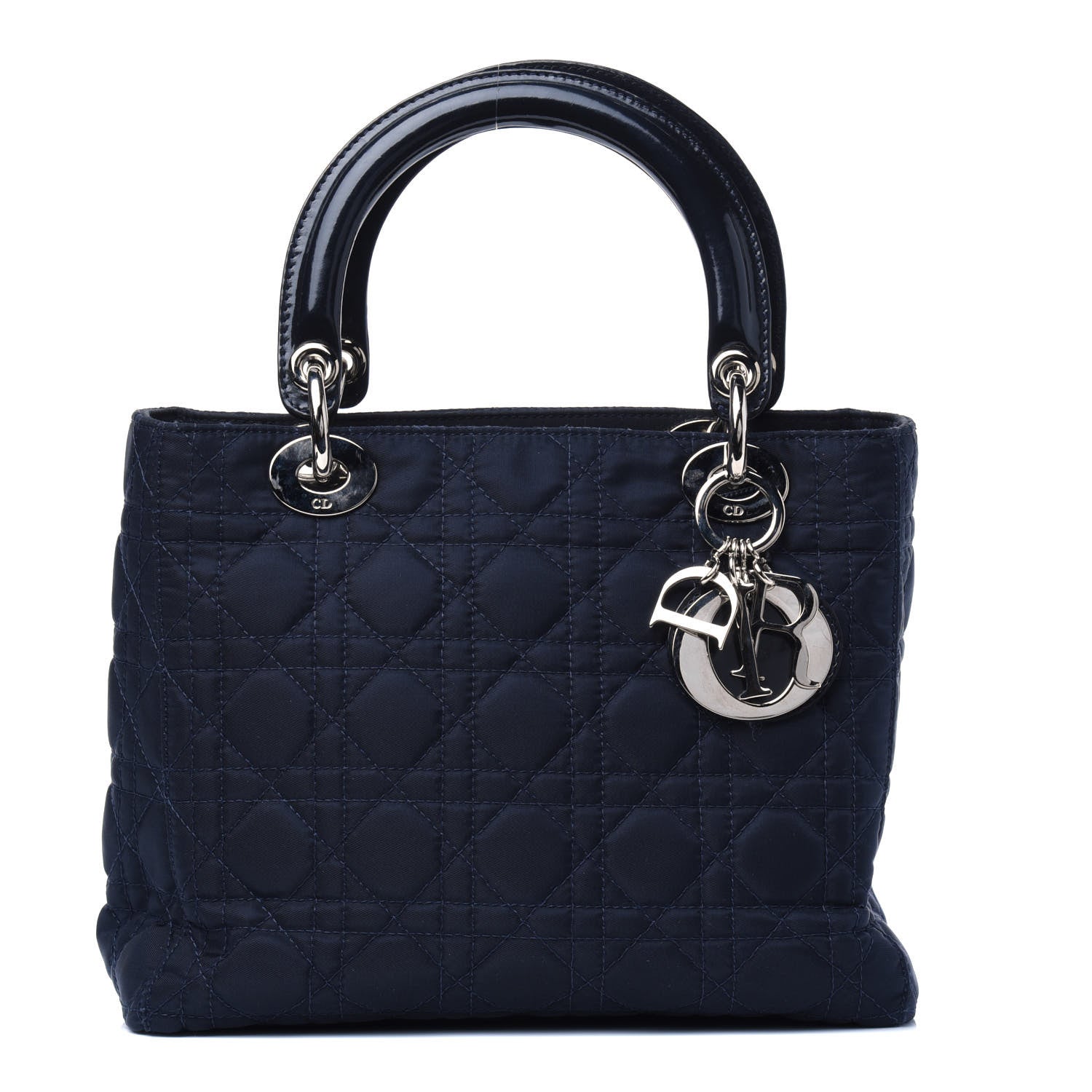Christian Dior Nylon Cannage Medium Lady Dior Navy Blue 1 of 4