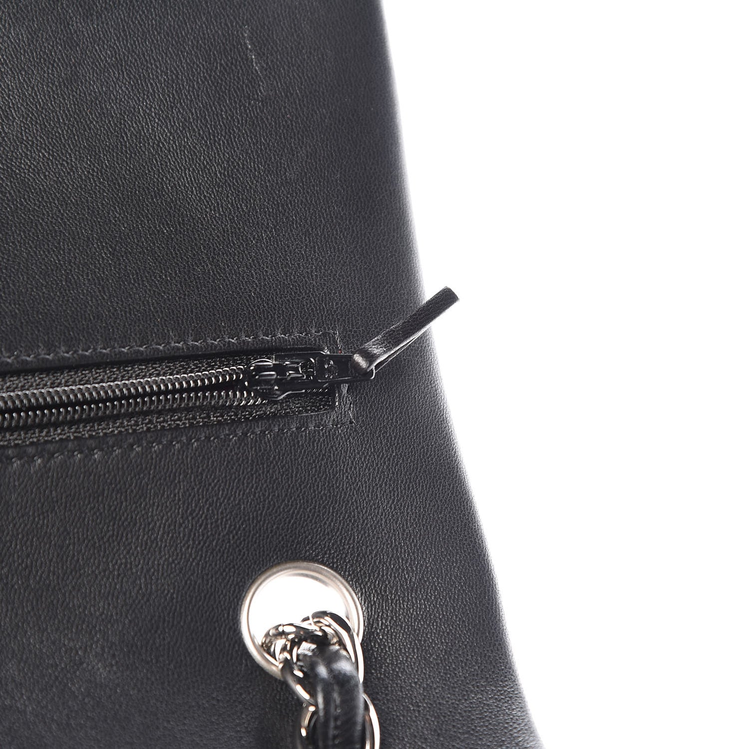 Chanel Lambskin Quilted Jumbo Double Flap Black 12 of 16