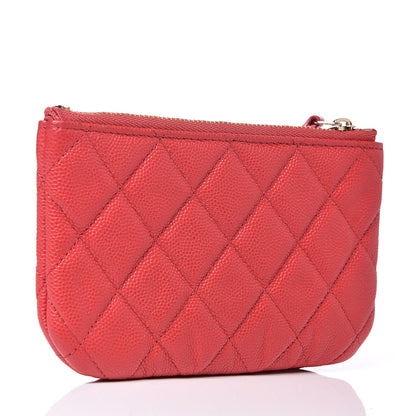 Chanel Caviar Quilted Small Cosmetic Case Red 3 of 7