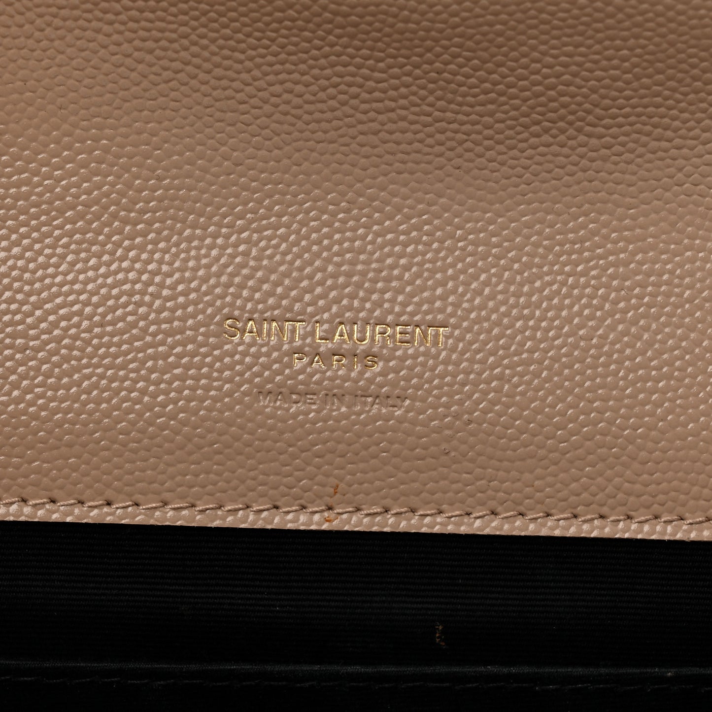 Grain De Poudre Textured Mixed Matelasse Triquilt Monogram Clutch Dark Beige