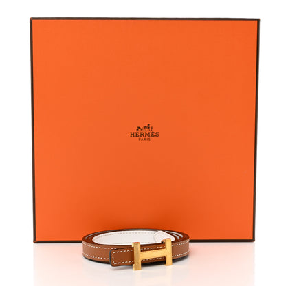 Hermes Swift Epsom 13mm Focus Belt 75 30 Gold White 7 of 7