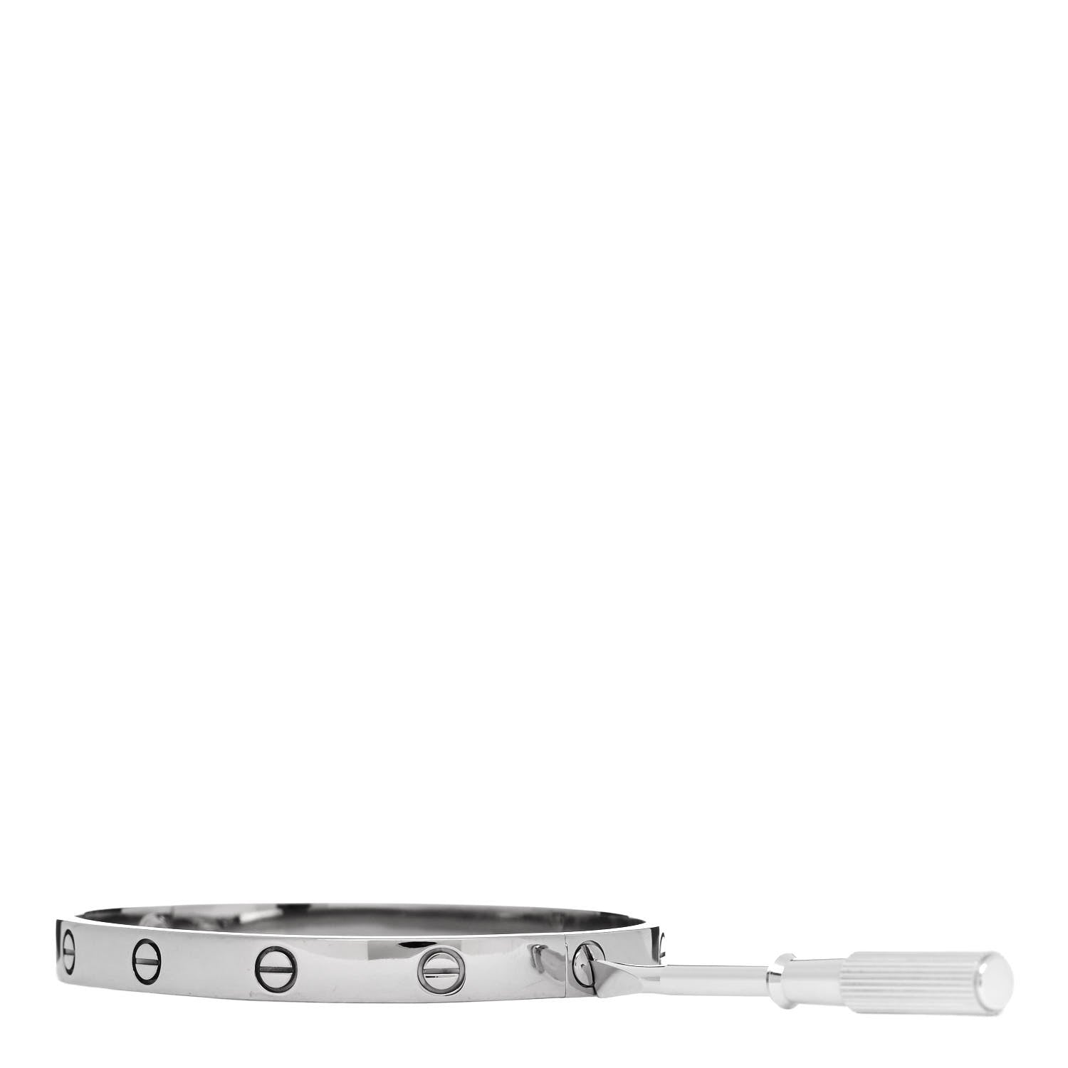 Cartier 18K White Gold LOVE Bracelet 19 3 of 6