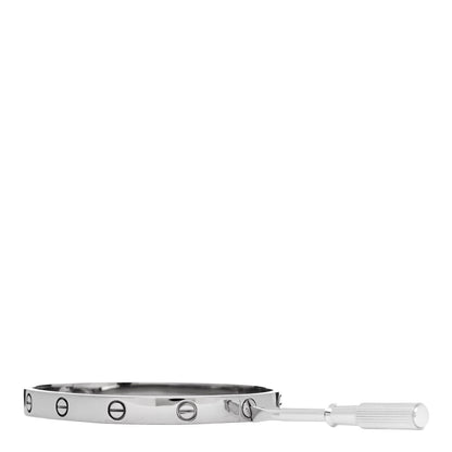 Cartier 18K White Gold LOVE Bracelet 19 3 of 6