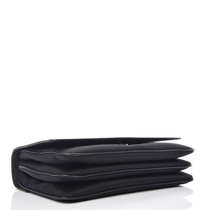Prada Saffiano Tessuto Nylon Chain Shoulder Bag Black 4 of 9